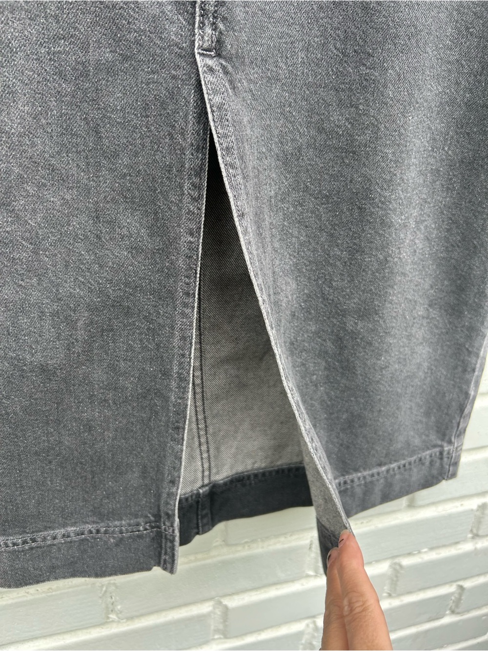 Treasure & Bond cotton midi denim skirt 10 32 - Picture 8 of 10